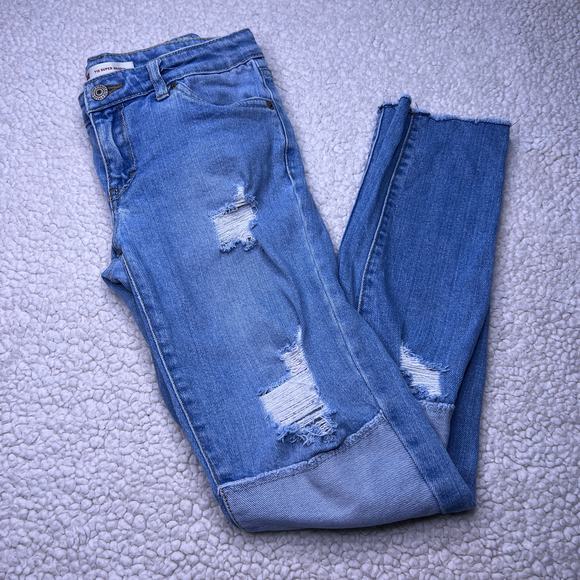 Levi's 710 Super Skinny Light Wash Distressed Jeans 12 Reg - Picture 1 of 11